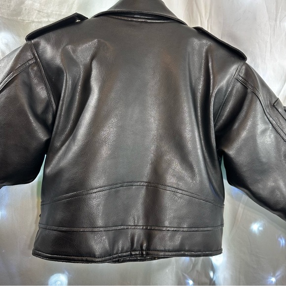 Black child’s size simulated leather jacket - Picture 9 of 9